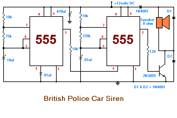 Assortment of Siren Circuits circuit