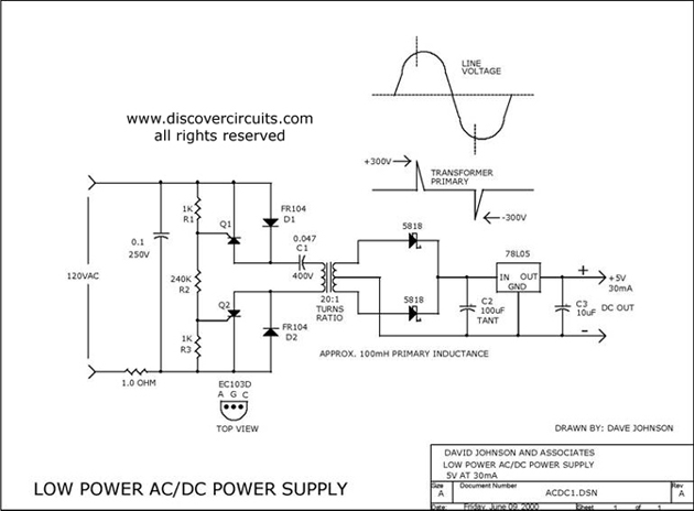 MINIATURE ISOLATED ACDC POWER SUPPLY circuit