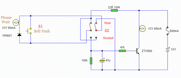 Doorbell for the Deaf circuit