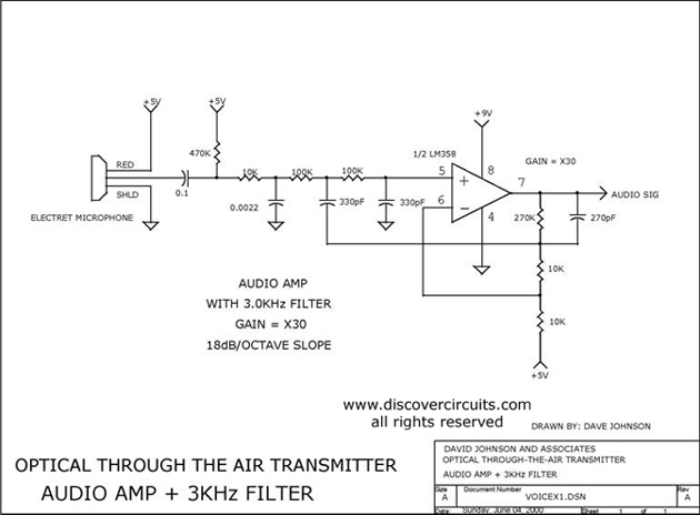 AUDIO AMP  3KHz FILTER circuit