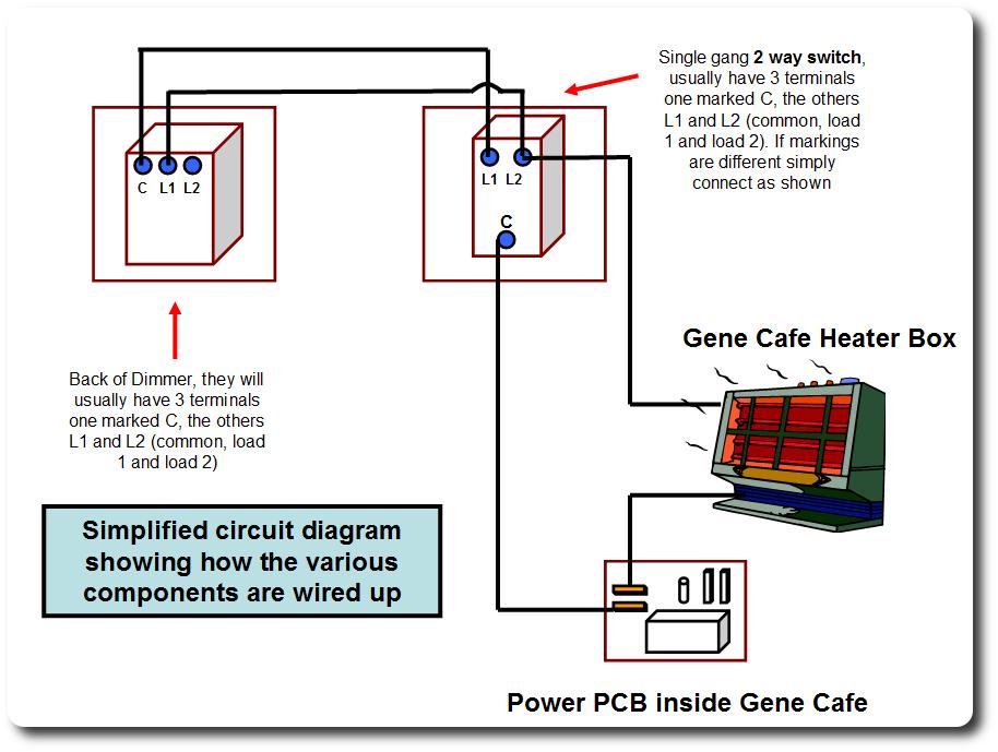 Gene Cafe Dimmer Control Mod – Circuit Schematic