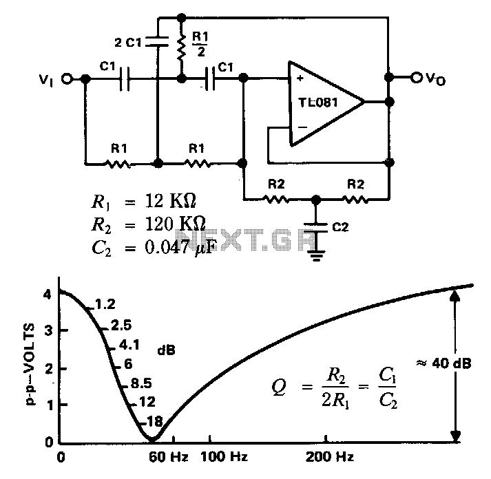 Twin-t-notch-filter circuit