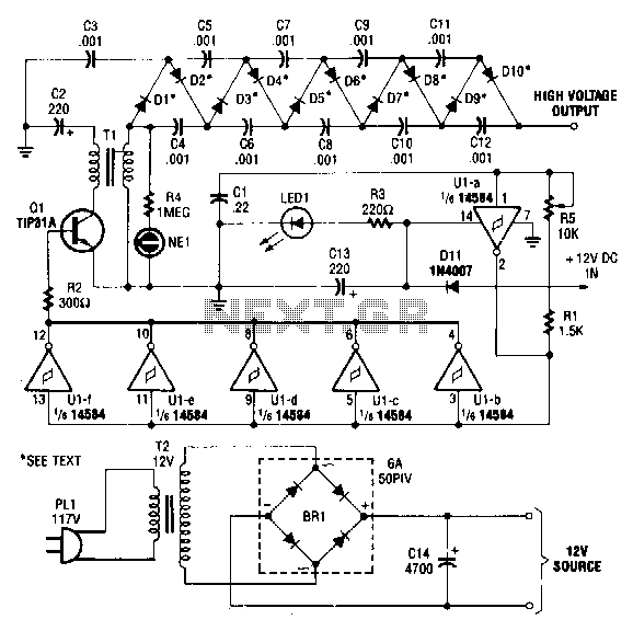 High-voltage-dc-generator circuit