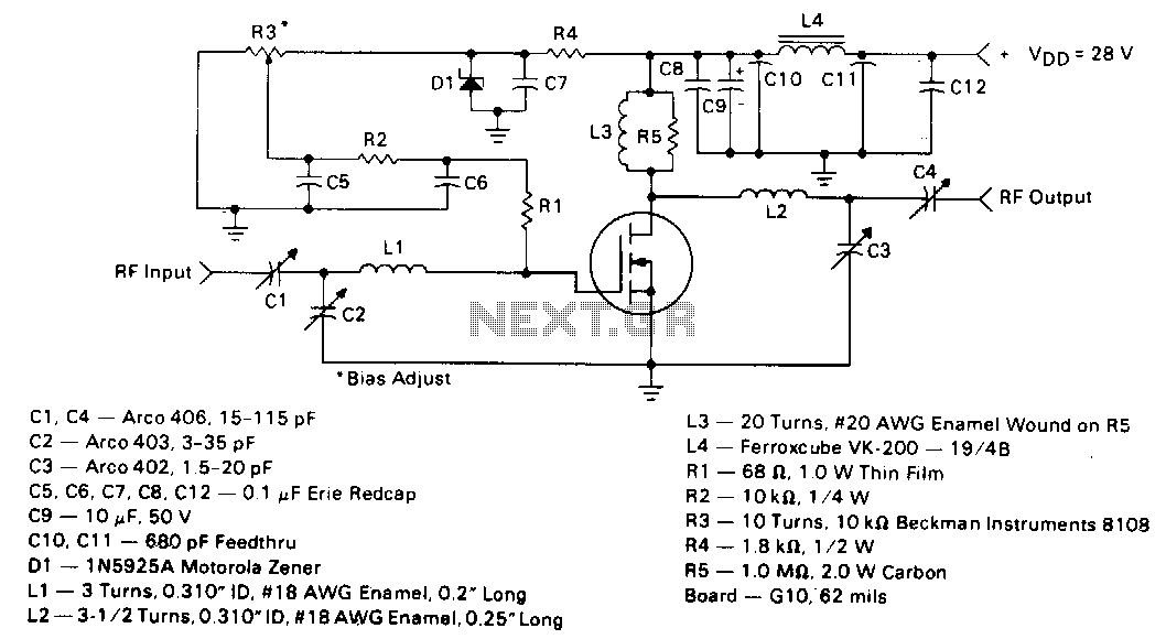 5W-150mhz-amplifier circuit
