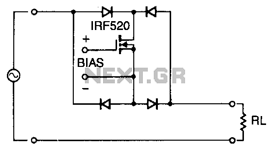 One-mospower-fet-analog-switch circuit