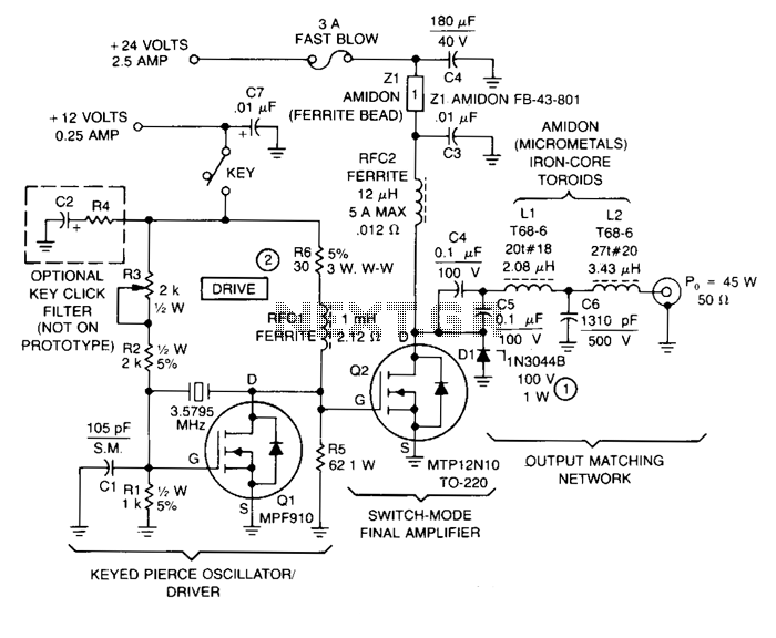 80M-amateur-radio-transmitter circuit