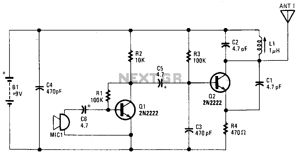 Wireless-fm-microphone circuit