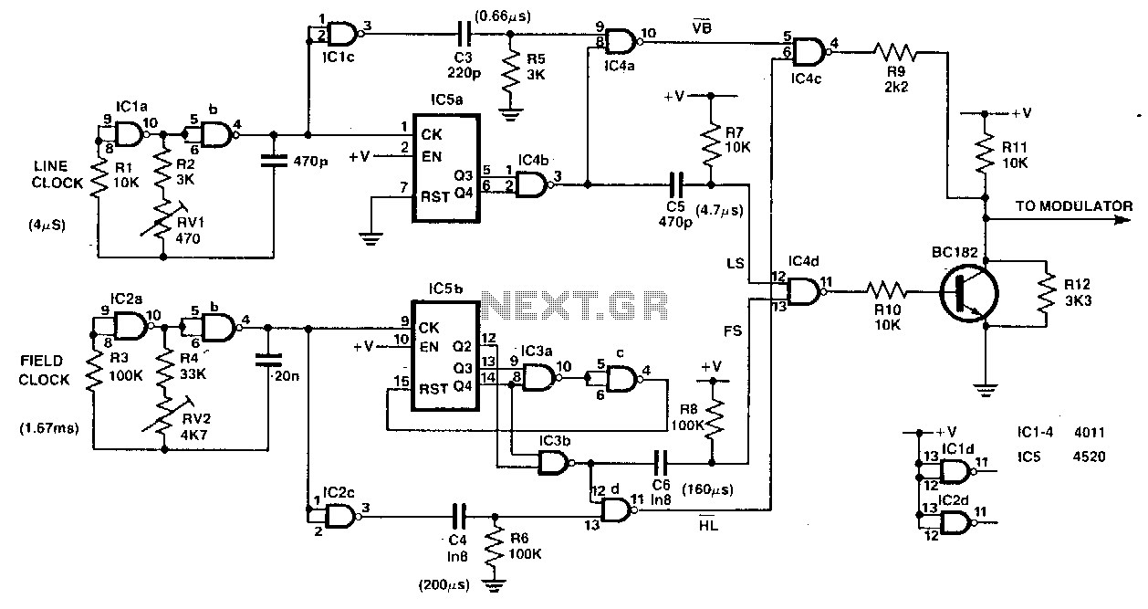 Color-tv-crosshatch-generator circuit