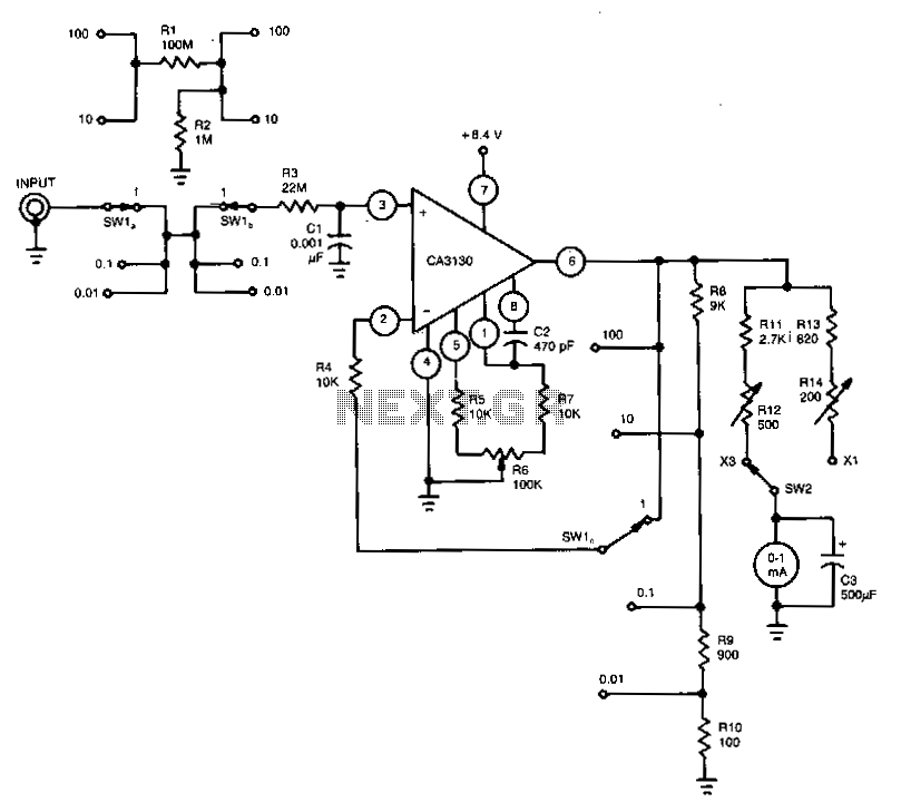 Dc-voltmeter circuit