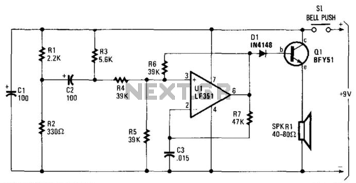 Electronic Door Buzzer circuit