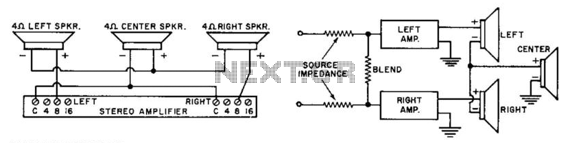 Derived Center-Channel Stereo System circuit