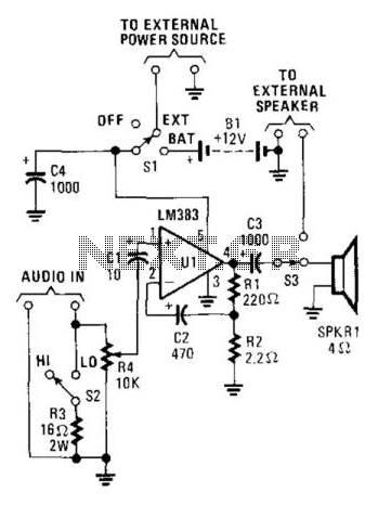 8W Audio Amplifier circuit