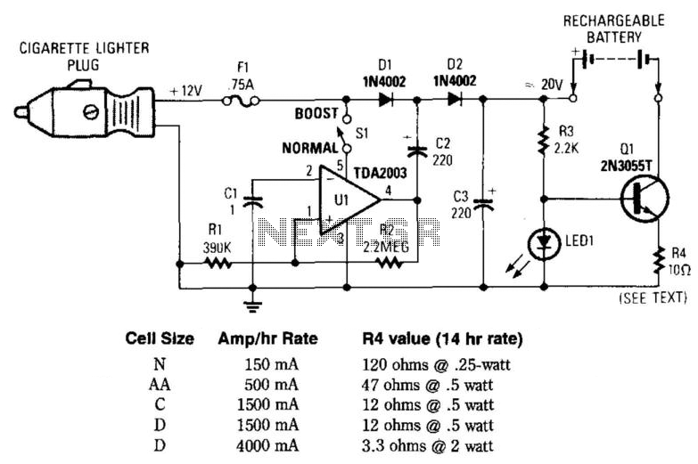 12Vdc Mobile Battery Charger circuit