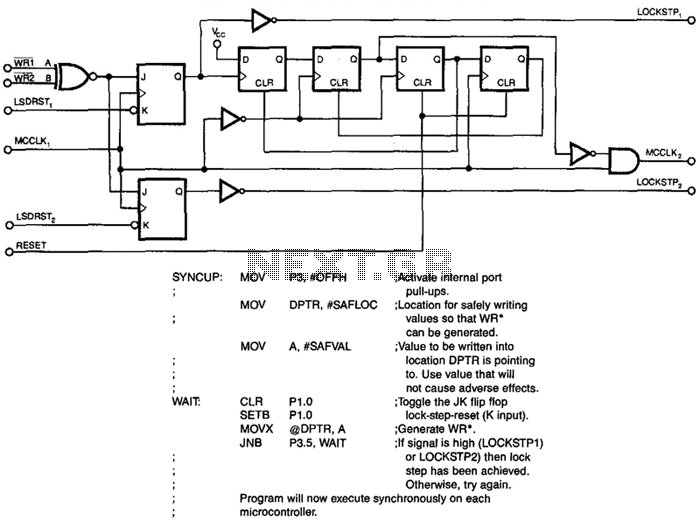 Dual 8051S Execute In Lock-Step – Circuit Schematic