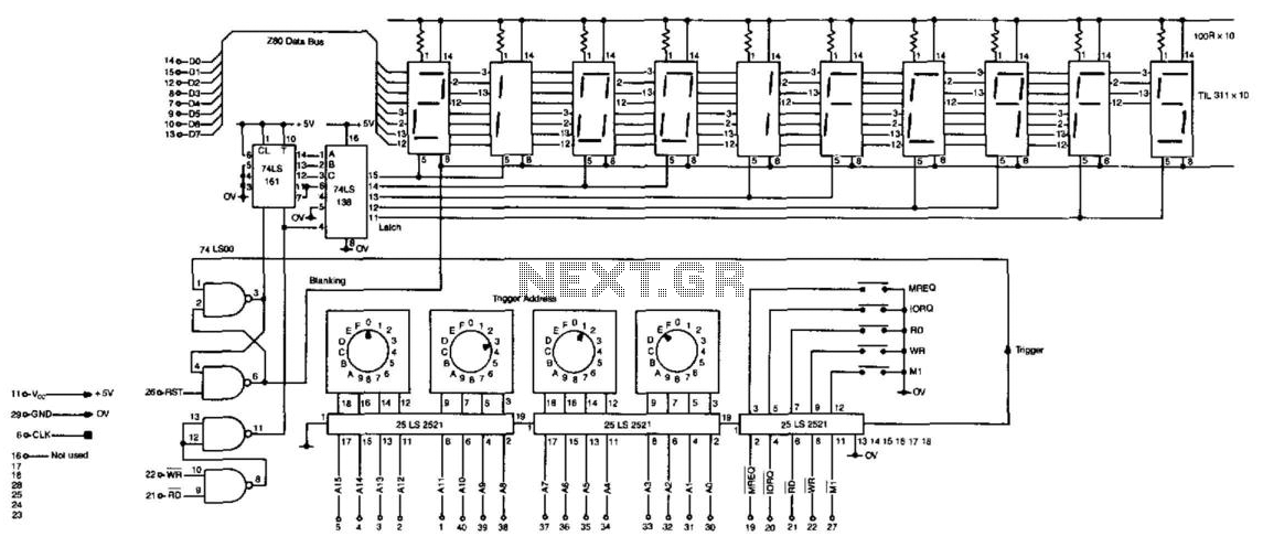 Z-80 Bus Monitor/Debugger – Circuit Schematic