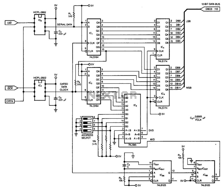 3-Wire ReceiverMessage Demuxer circuit