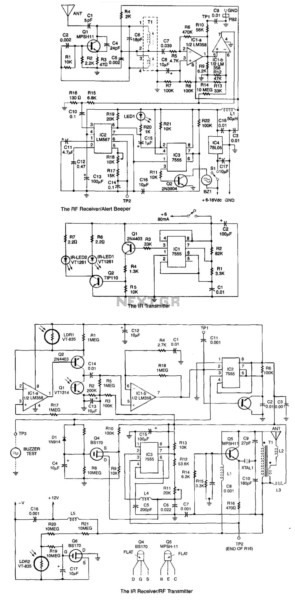 Wireless Ir Security System circuit
