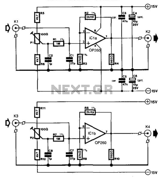 Oscilloscope Preamp circuit