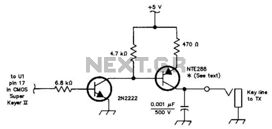Transmitter Negative Key Line Keyer circuit