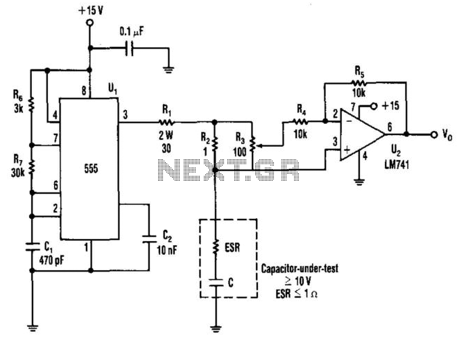 Capacitor Esr Measurer circuit