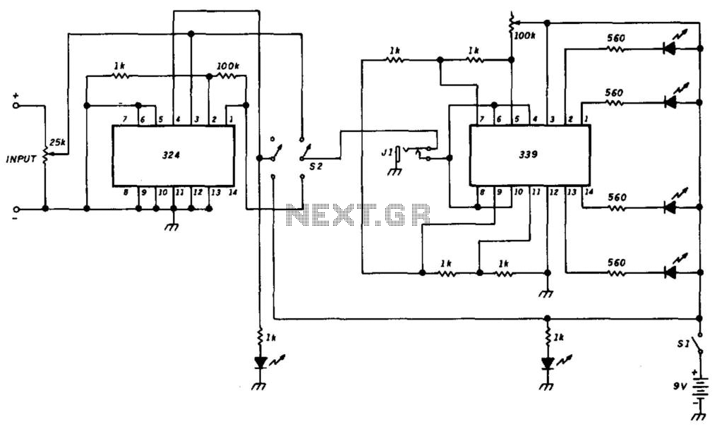Led Millivoltmeter circuit