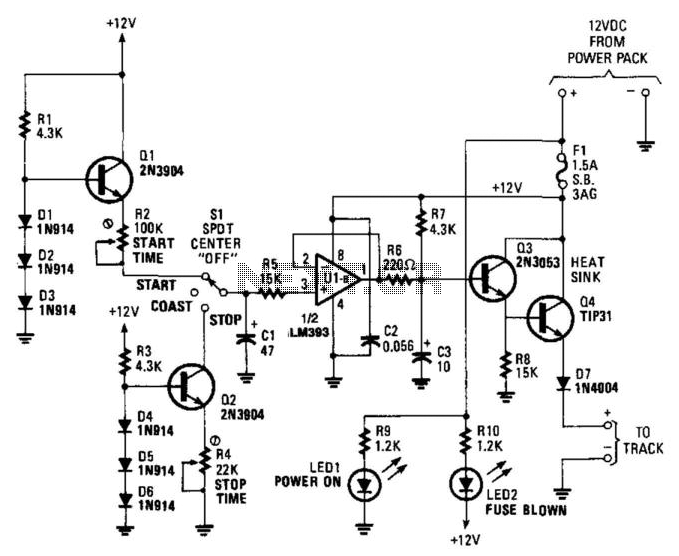 Model Train Throttle Control – Circuit Schematic