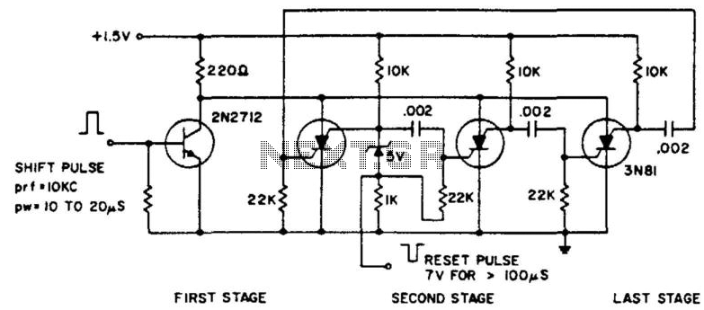 Low-Power Ring Counter Less Than 6 Mw circuit