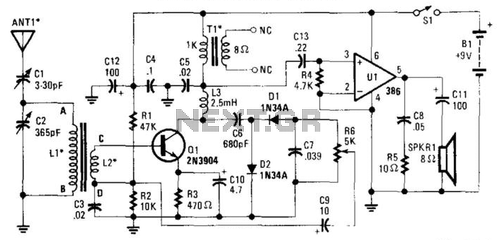 Reflex Radio Receiver circuit