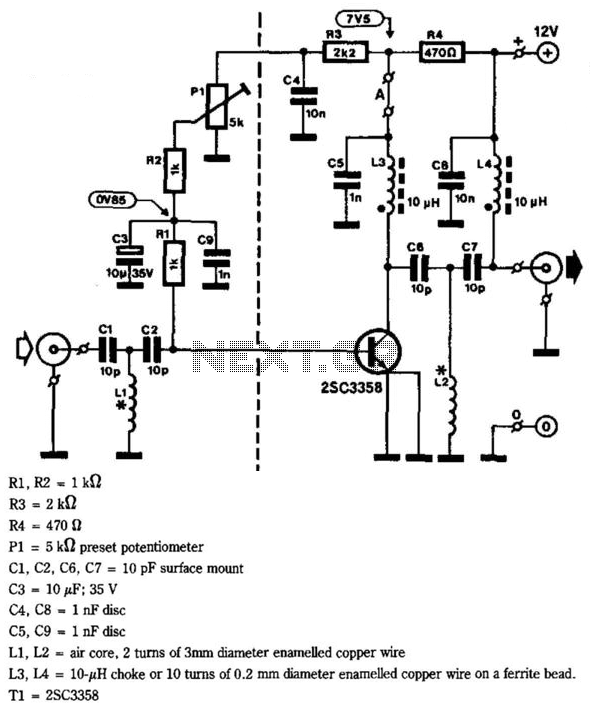 Uhf Tv-Line Amplifier circuit