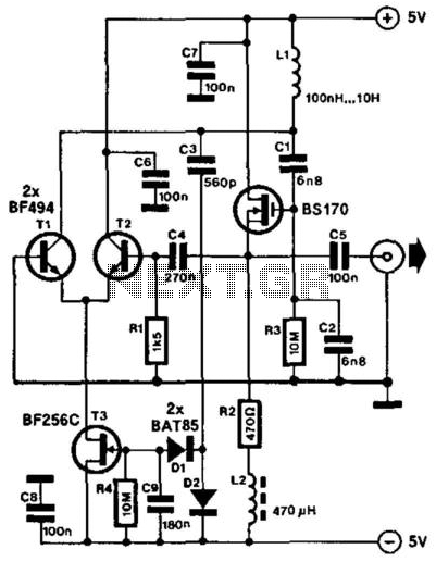 Lc Sine-Wave Generator circuit
