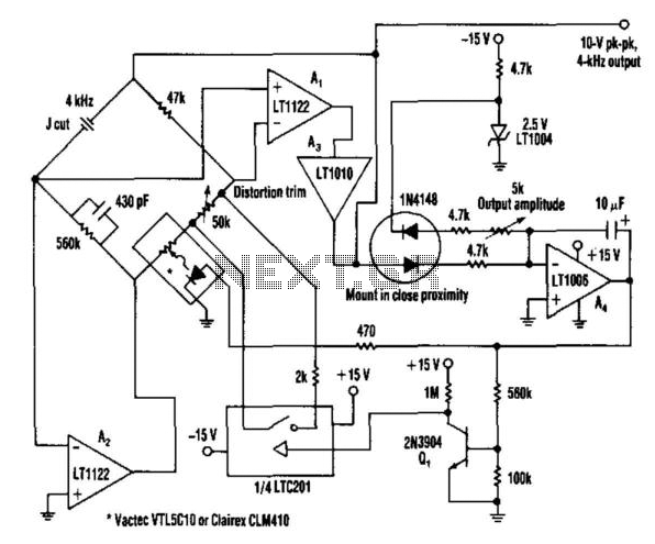 Very Low Distortion Oscillator circuit
