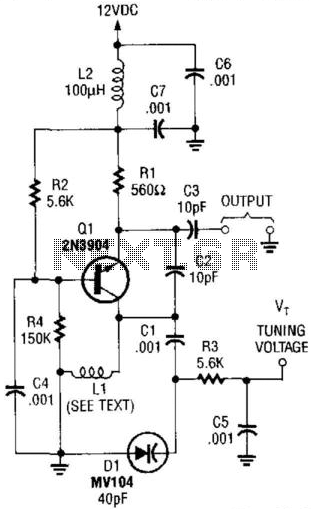 Voltage-Tuned Vhf Oscillator circuit