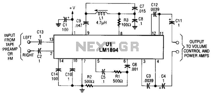 Audio Dynamic Noise-Reduction System Circuit