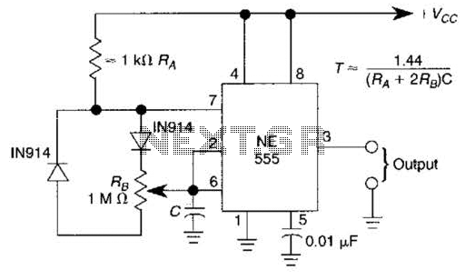Variable Duty-Cycle Oscillator Circuit – Circuit Schematic