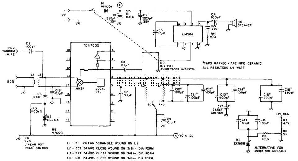 80M And 40M Cw-Ssb Receiver Circuit