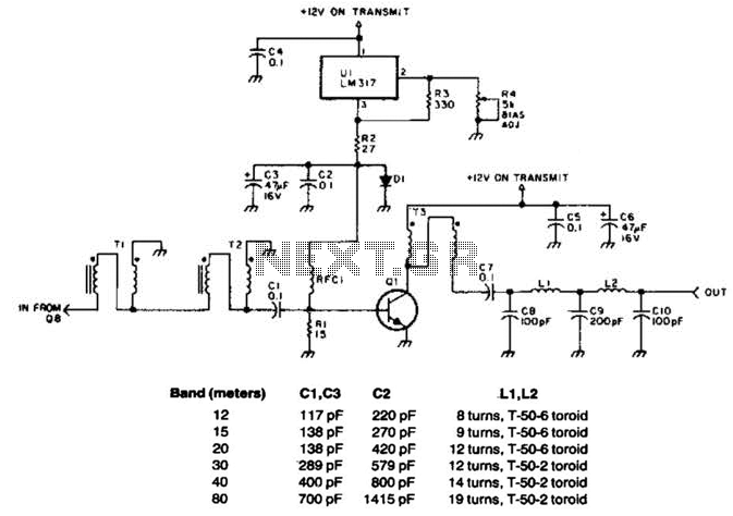 10W 10M Linear Amplifier Circuit
