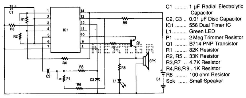 Space Age Sound Machine Circuit – Circuit Schematic
