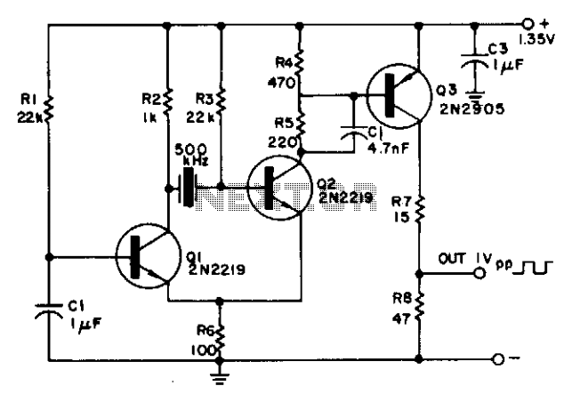 Oscillator operates from one cell circuit