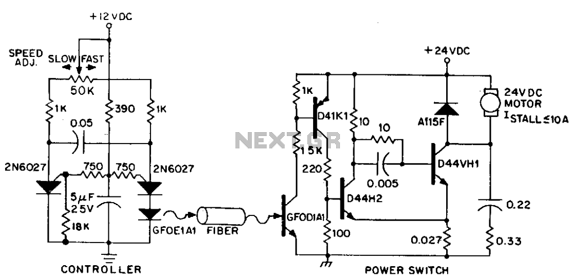 DC variable speed motor control – Circuit Schematic