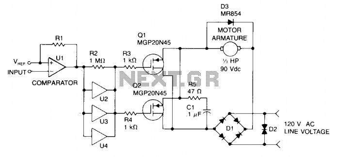 Pwm motor speed control – Circuit Schematic