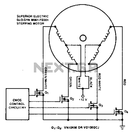Stepping motor driver  – Circuit Schematic