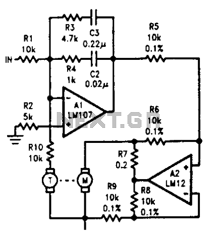 Motor-tachometer speed control circuit