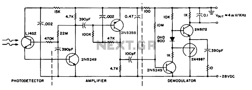 Receiver for 50 khz optical transmitter circuit