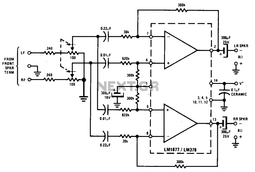 4-channel amplifier circuit