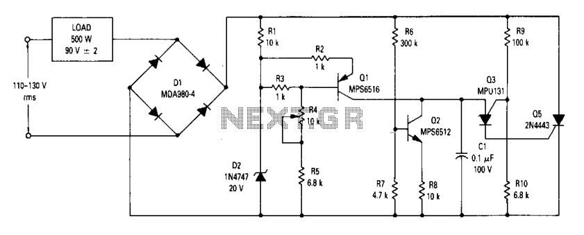 90Vrms voltage regulator circuit
