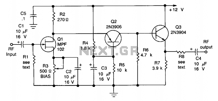 Broadcast band RF amplifier circuit