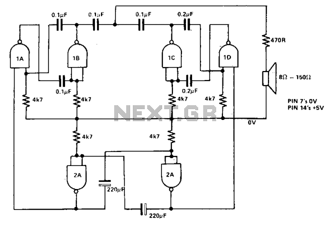 Siren uses TTL gates circuit
