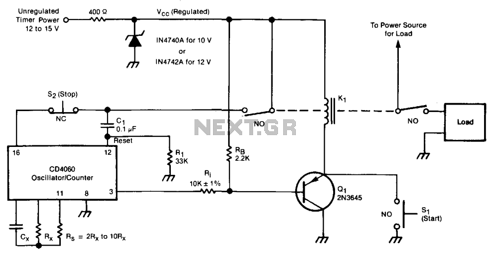 Long-term electronic timer circuit