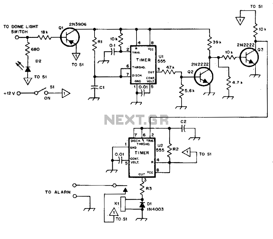 Automotive burglar alarm circuit
