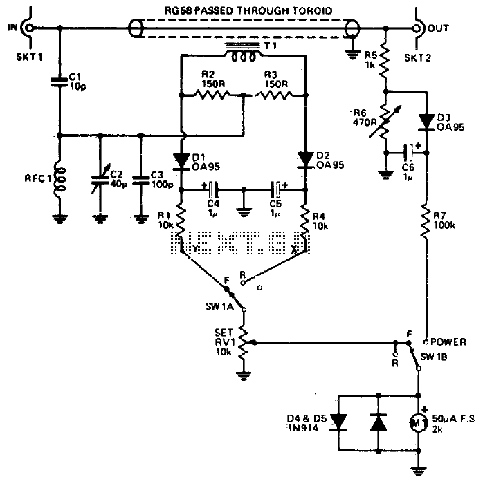 Rf power meter circuit